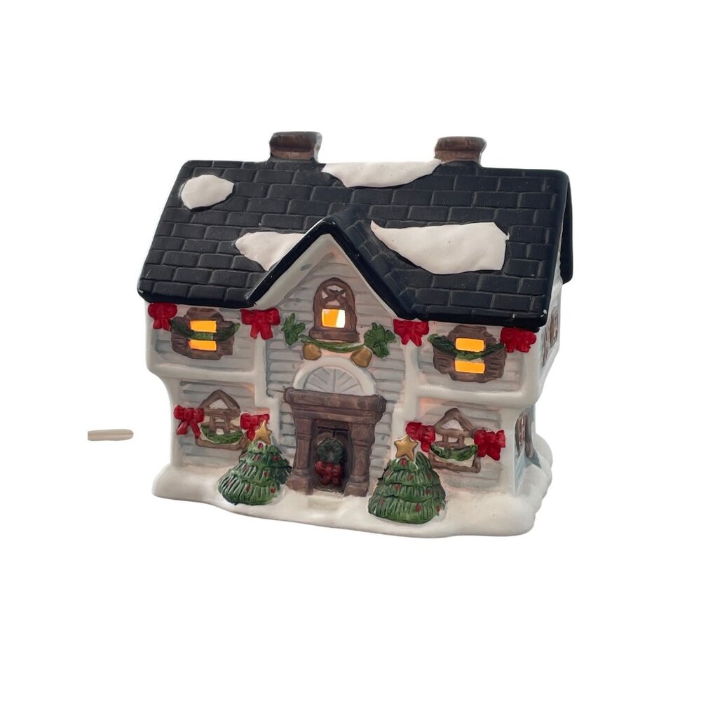 Vintage Watkins Village Collection Ceramic Light Up House 1992 Holiday Decor